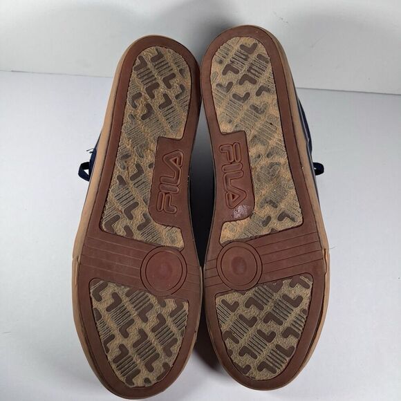 Fila Mid Blue/Gum Canvas Lace Up Athletic Skateboard Shoes Men's Size 11 - Picture 7 of 8